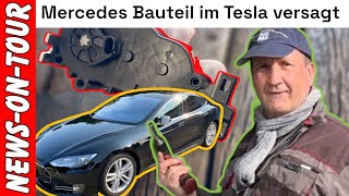 Mercedes Bauteil im Tesla Model S versagt nach 1 Jahr Tesla-Gutachter hilft beim Zuziehmotor wechsel