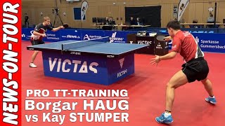 Borgar Haug vs Kay Stumper Pro Table Tennis Training (Borussia Düsseldorf) TTBL