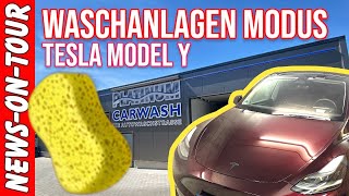 Tesla Waschanlagen Modus (Model Y) Platinum Carwash Bergneustadt ?