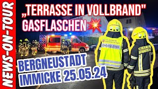 Explodierende Gasflaschen bei Wohnhausbrand in Bergneustadt-Immicke (Sa. 25.05.2024)