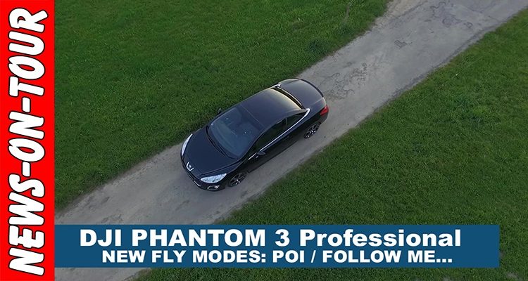 DJI Phantom 3 | New Fly Modes Demonstration: POI | Follow me | Course Lock