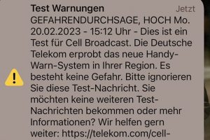 test warnung ntoi cell brodcast warm system deutschland regional