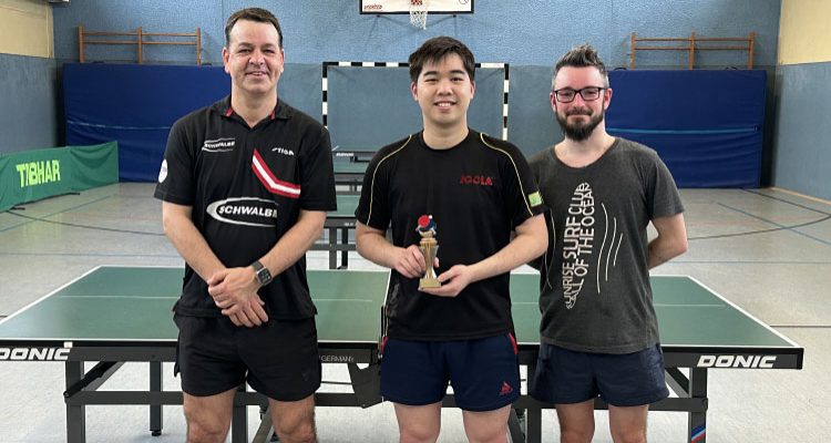 Vereinsmeisterschaft des VfL Gummersbach (Tischtennis): Reuben Yi Khai Tan (21) holt den Meistertitel! Zweiter wurde Christian Sasse (47)