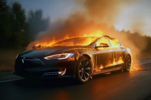elektroautos tesla model s performance brennt ntoi autobahn ev burning tesla
