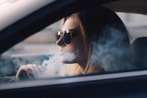 rauchverbot im auto ntoi frau im bmw qualm in auto sonnenbrille