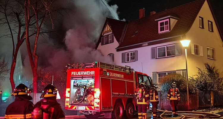 Wohnzimmer in Flammen Pulheim-Geyen: Nur Ehemann (55) kommt alleine raus. Dramatischer Wohnungsbrand