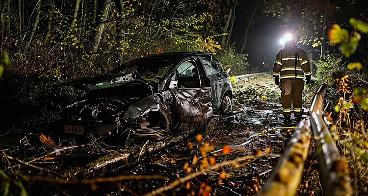 Unfassbarer Unfall in Elsdorf: Holzpfahl durchbohrt Windschutzscheibe! Fahrer (20) fast unverletzt