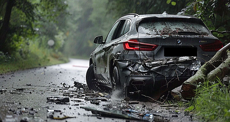 Wipperfürth: Spektakulärer Überschlag eines BMW nach Niesanfall (Totalschaden) Fahrer (37) nach Unfall schwer verletzt
