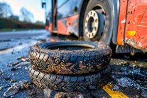 Todesangst auf B50: Reisebus mit 42 Passagieren verliert Reifen während der Fahrt. LKWs kollidieren miteinander